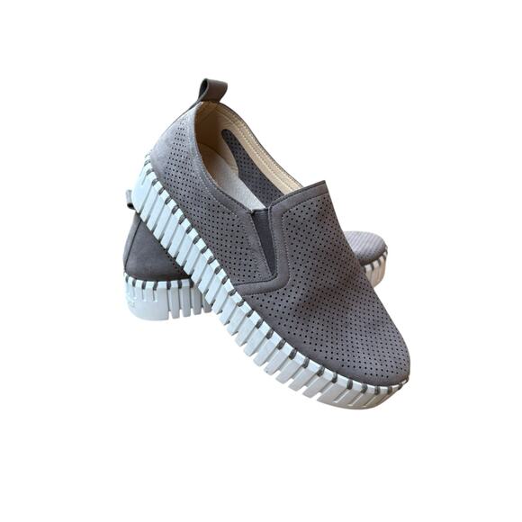 Ilse Jacobsen Dark Grey Tulip Perforated Slip on Sneaker EU36 / US6 - Picture 2 of 11
